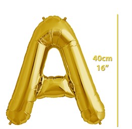 Folyo Harf A Gold Balon 40cm ( 16 inç )16