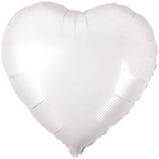 45cm Folyo Beyaz Kalp