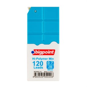 Bigpoint Kalem Ucu 0.7mm 2B 120li Tüp Mavi